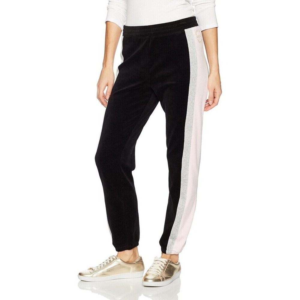 Juicy Couture Black Label Velour Jogger Pants Pitch Black XL New tags $128